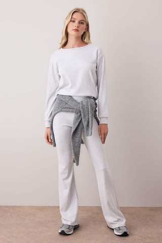 Sudadera y pantalón - Gris claro jaspeado