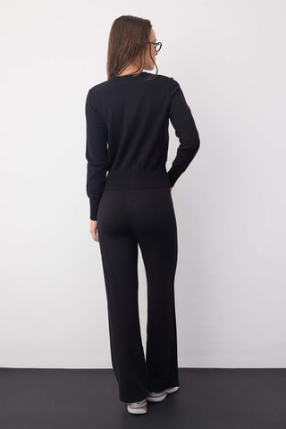 Cárdigan y pantalón - Negro