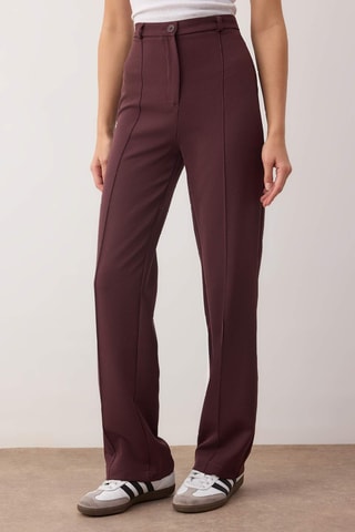 Pantalón de tiro alto - Burdeos