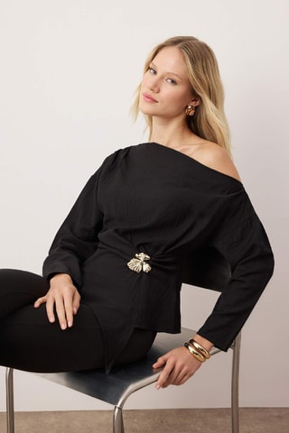 Blusa - Negro y dorado