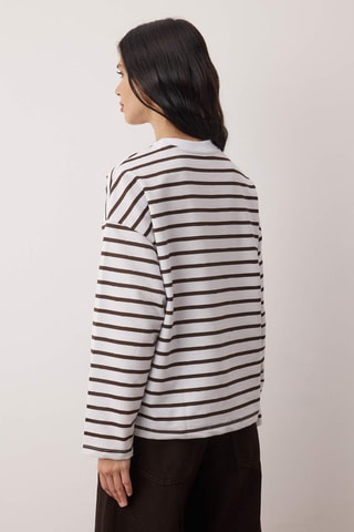 Camiseta - Marrón y blanco