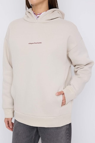 Sudadera con capucha - Beige