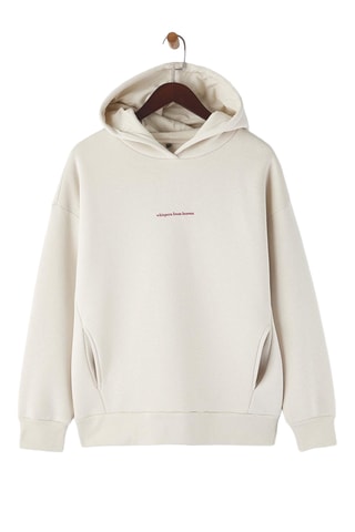 Sudadera con capucha - Beige