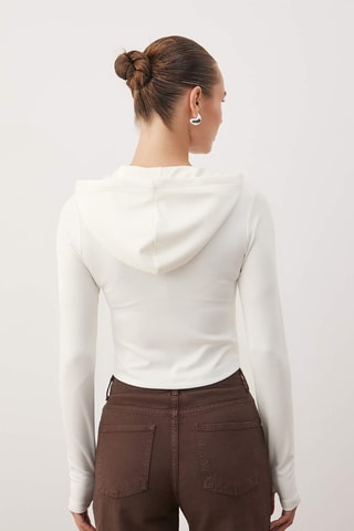 Sudadera con capucha - Crudo