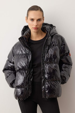 Anorak con capucha - Negro