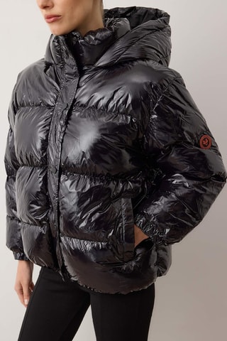 Anorak con capucha - Negro