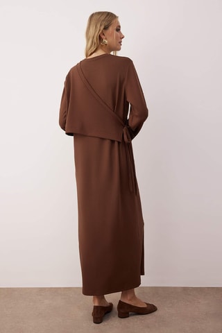 Vestido recto - Marrón