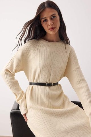 Vestido jersey - Crudo