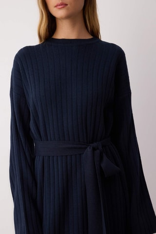 Vestido jersey - Azul marino