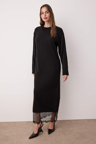 Vestido recto - Negro