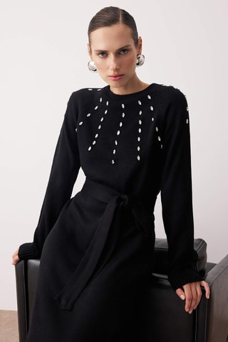 Vestido jersey - Negro