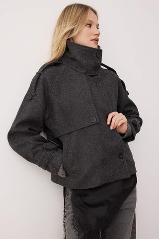 Chaqueta de alpaca - Gris oscuro