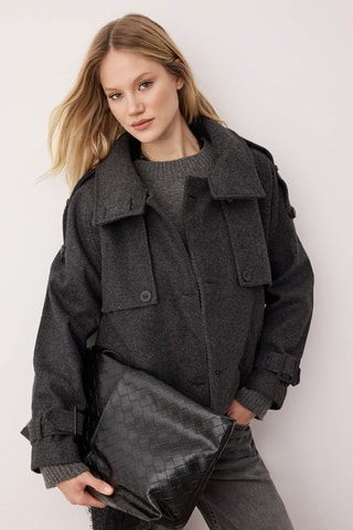 Chaqueta de alpaca - Gris oscuro