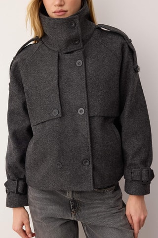 Chaqueta de alpaca - Gris oscuro