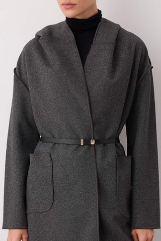 Abrigo con capucha - Gris claro