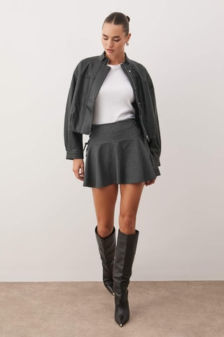 Falda evasé - Antracita