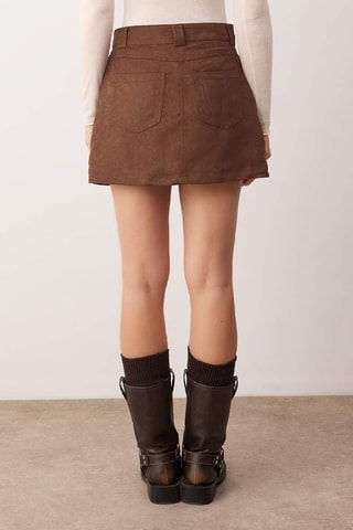 Falda pantalón vaquero - Marrón
