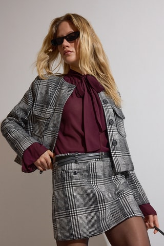 Falda pantalón de lana - Negro