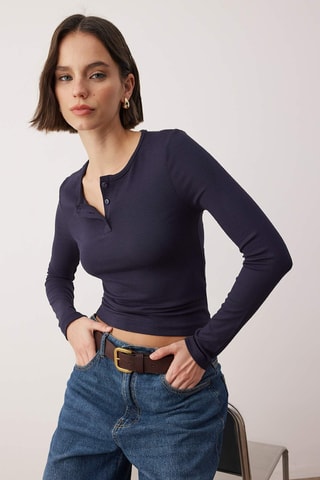 Crop top - Azul marino