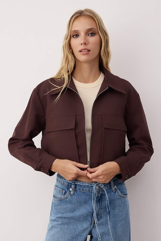 Chaqueta corta - Marrón oscuro