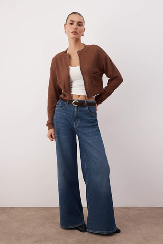 Cárdigan corto - Marrón