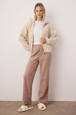 2 pantalones de pijama - Marrón y gris