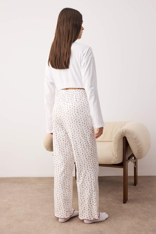 2 pantalones de pijama - Blanco y azul marino