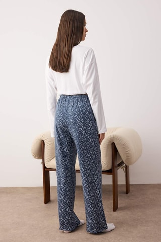 2 pantalones de pijama - Blanco y azul marino