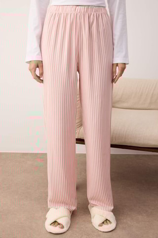 2 pantalones de pijama - Rosa y celeste