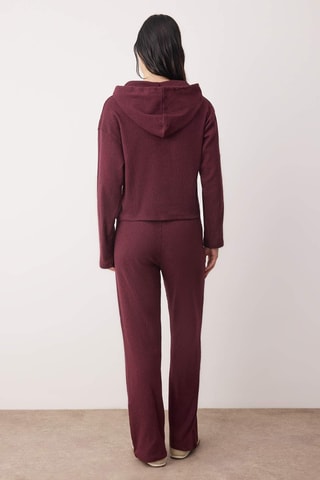 Sudadera y jogging de tiro alto - Burdeos