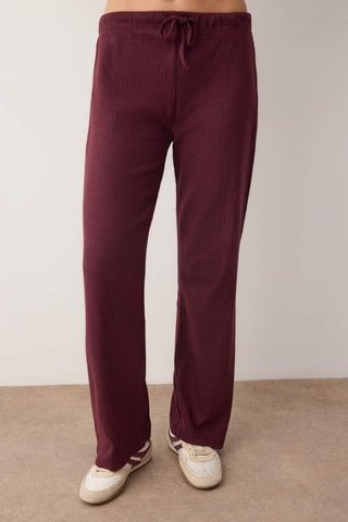 Sudadera y jogging de tiro alto - Burdeos