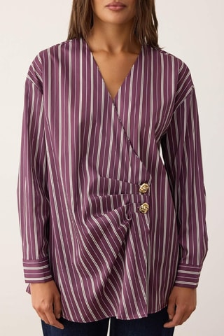 Camisa - Violeta y blanco