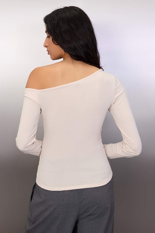 Top asimétrico - Beige