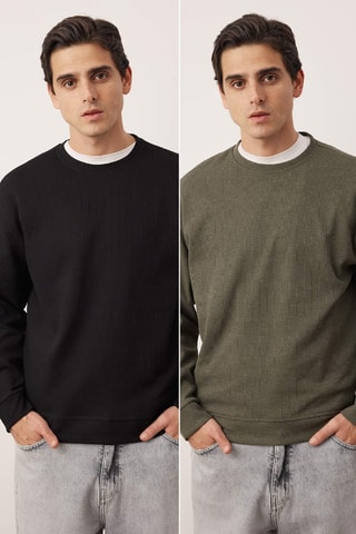 2 sudaderas - Caqui y negro