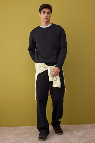 Sudadera - Negro y azul cobalto