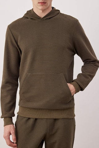 Sudadera con capucha - Caqui