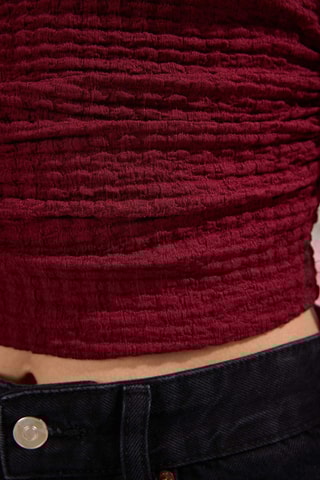 Top drapeado - Burdeos