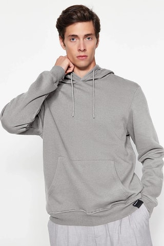 Sudadera con capucha - Negro y gris claro