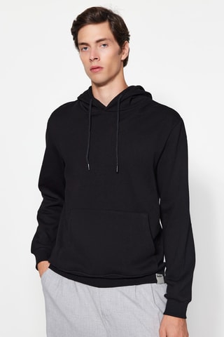 Sudadera con capucha - Negro y gris claro