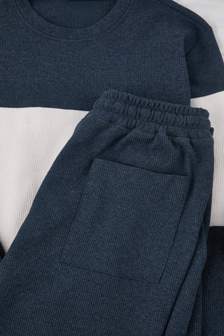 Pijama - Índigo y blanco