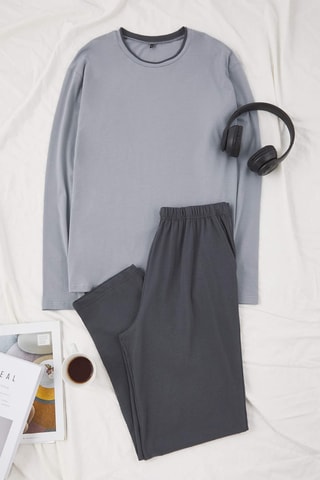 Pijama - Gris claro y antracita