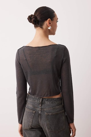 Crop top - Antracita