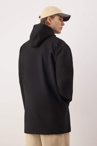Abrigo con capucha - Negro