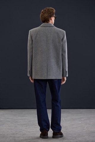 Abrigo de lana - Gris claro