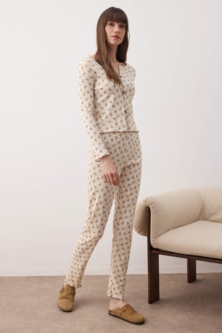 Pijama - Crudo y marrón