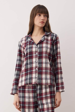 Pijama - Burdeos y blanco