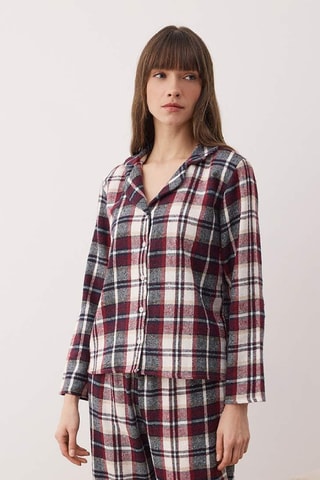 Pijama - Burdeos y blanco