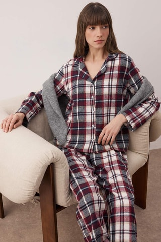 Pijama - Burdeos y blanco