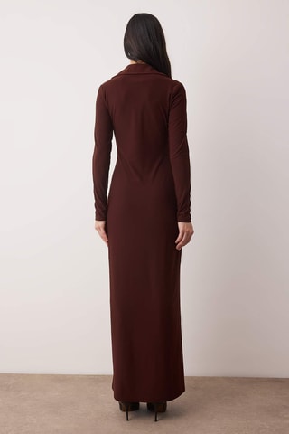 Vestido camisero - Marrón