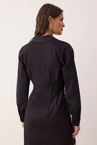 Vestido camisero vaquero - Azul oscuro